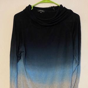 Blue ombré Renuar Cowl Neck